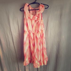 Pink and white little girls dress